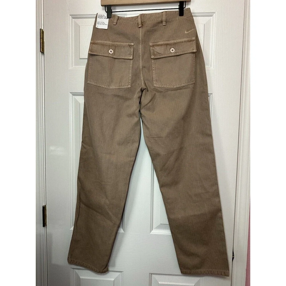 Size 30 Nike Life Men Fatigue Pants HJ0645-227 Hemp Beige Khaki Twill NEW